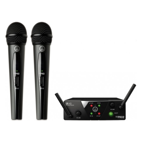 AKG WMS40 Mini2 Vocal Set BD US45AC - вок. радиосис (660.700/662.300)c двумя ручными передатчиками
