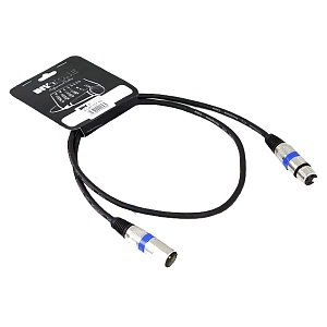 Invotone ACM1101BK - Микрофонный кабель, XLR F <-> XLR M длина 1 м (черный)