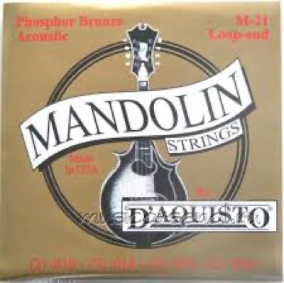 D'Aquisto #M-21 струны мандолины, (2) .010 (2) .014(2) .024(2) .034, бронза-фосфор