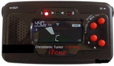 iTone CTN-400 тюнер хроматический, ЖК экран цветной-светодиоды, вход-выход, батарейка ААА*2