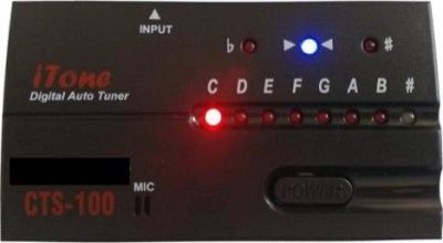 iTone CTS-100 тюнер хроматический, светодиоды, вход-джек, микрофон, батарейка ААА*2