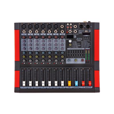 ZTX audio Pro 6.1Fx микшерный пульт 6mono, 1stereo каналы с MP3/SD/DSP/BT/USB