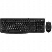 Logitech клавиатура+мышь проводная MK120 USB