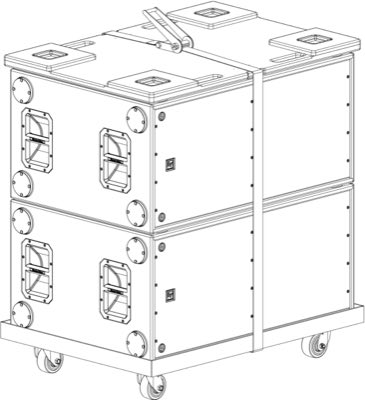 Electro-Voice X12-125F-DAK комплект для установки в ground stack сабвуферов X12-125F