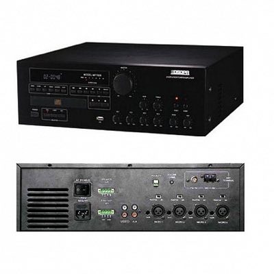 DSPPA MP-7812 Комбинированный микшер -усилитель 120 Вт\100В, 2 зоны 4 микр., 1 Aux вход