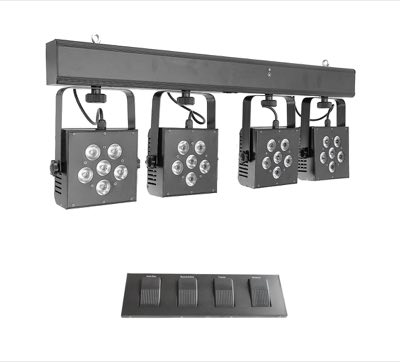 Involight SBL3000 - 4хLEDPAR (6 шт. RGB 9 Вт мультичип ) DMX-512 (без стойки)