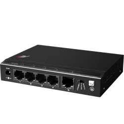 LTV-NSF-1104P-01, Коммутатор неуправляемый, 4*100Мбит PoE+(30Вт) + 1*100Мбит Uplink + монтаж