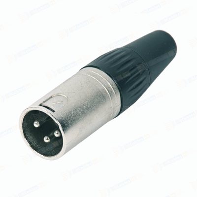 MrCable MRX3M разъем XLR кабельный "папа"  3-pin, серебряные контакты, никелированный корпус