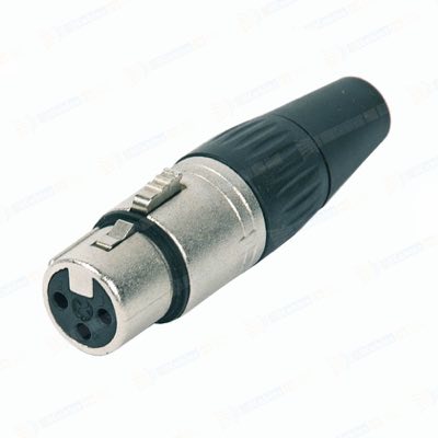 MrCable MRX3F разъем XLR кабельный "мама" 3-pin,  серебряные контакты, никелированный корпус