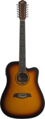 OscarSchmidt OD312CE TS - 12-струнная электроакустическая гитара Dreadnought, цвет - Tobacco Sunburs