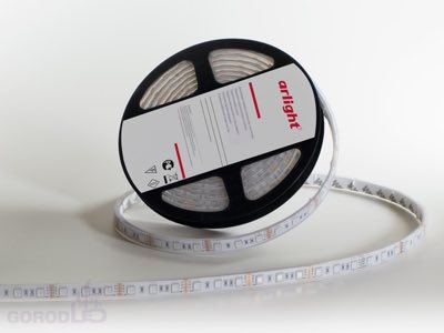 ARLIGHT Лента RTW 2-5000SE 2x (5060, 300 LED,LUX) Мощность, Wt/m: 14.4 (Теплая белая 24V)