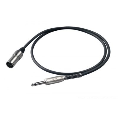 Proel BULK230LU5 - Микр. кабель, XLR папа <->6.3mml Jack stereo, длина - 5 m