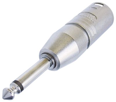 Neutrik NA2MP, XLR папа - моно джек 1/4'' переходник