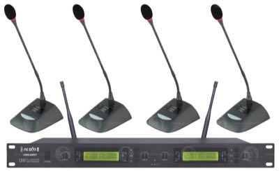 PROAUDIO CWS-840DT - Беспроводная радиосистема с четырьмя настольными микрофонами на гусиной шее