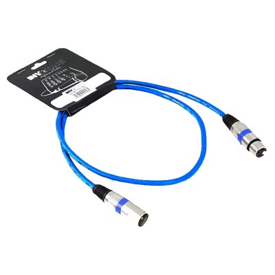 Invotone ACM1101B - Микрофонный кабель, XLR <-> XLR длина 1 м (синий)