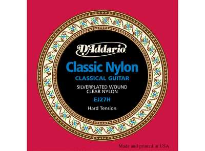 D'Addario EJ27H- струны для классич. гитары, серебро (Silver), Hard Tension