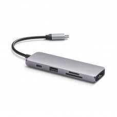 Многопортовый адаптер Satechi Aluminum USB‑C Multiport Pro
