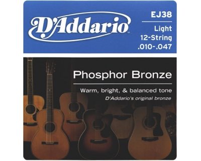 D'Addario EJ-38 струны для 12-стр. гитары фосфор-бронза