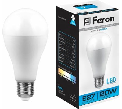 Feron E27 20W лампа цветная энергосберегающая в ассорт.