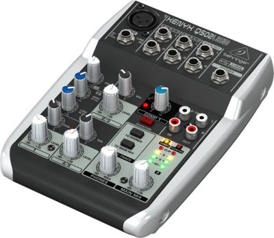 BEHRINGER Q502USB - микшер 5 каналов, встр. USB, 2-х полосный эквалайзер, компрессор