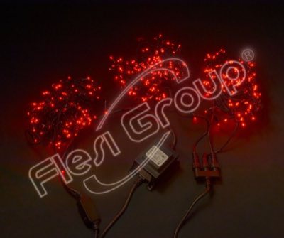 Flesineon LED-BS-200*3-20M*3-24V-R Светодиодная гирлянда Flash, 3 луча по 20м, Красный
