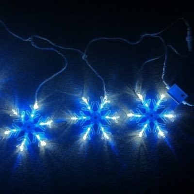 СНЕЖИНКИ с контр.LED-SNOW-CL(198)-240V-B/W
