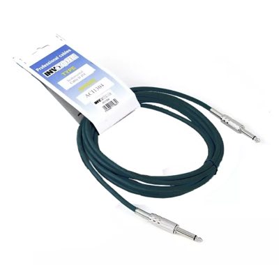 Invotone ACI1304BK - инструментальный кабель, mono jack 6,3 <-> mono jack 6,3, длина 4 м (ченый)