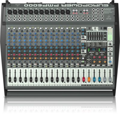 BEHRINGER PMP6000 - микшер-усилит,2х800 Вт,12 моно/4 стер,эквалайзер,эффекты,подавитель обр.связи