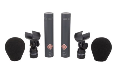 Neumann KM 184 mt stereo set 2 конденсаторных микрофона KM184 (черный), кардиоидный рисунок, 2 ветро