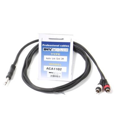 Invotone ACA1102 - Аудио кабель, mono jack 6,3 <-> 2 x RCA, длина 2 м