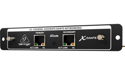 BEHRINGER X-DANTE - карта расширения Dante для  X32, для записи и воспроизведения до 64 кан. аудио