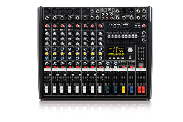 Dynacord CMS 600-3 микшерный пульт, 4 Mic/LIne + 2 Mic /Stereo + 2 Stereo, FX-процессор, USB-аудио и