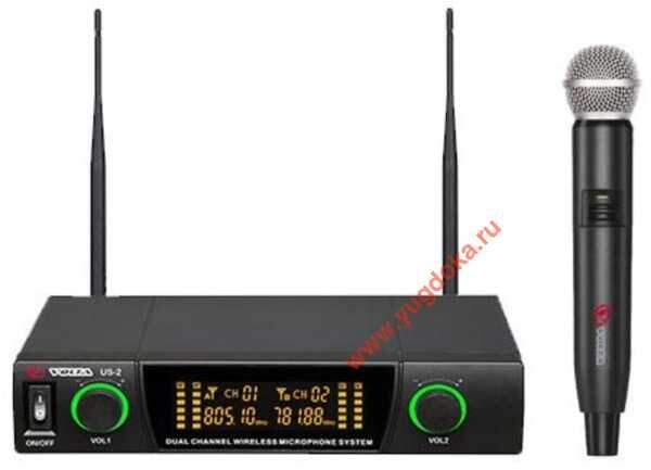 Микрофонная радиосистема с ручным динамическим микрофоном UHF диапазона с фиксированной частотой