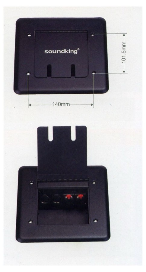 Soundking AJ327 - скрытая сценическая монтажная коробка, 2 XLR (F)/ 2 TRS