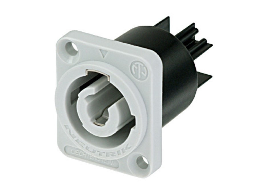 Neutrik NAC3MPB-1 - панельный разъем PowerCon, выходной (сер), 20A/250В