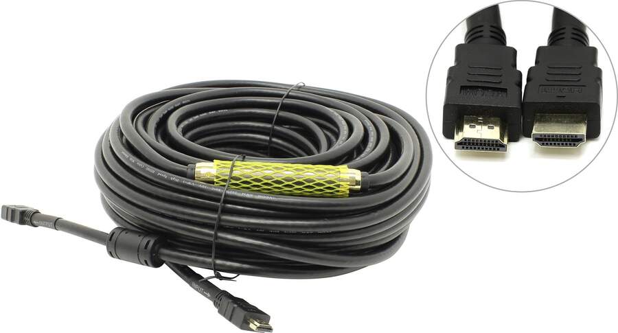 Кабель HDMI < -> HDMI VCOM VHD6020D-30м 30 метров с усилителем