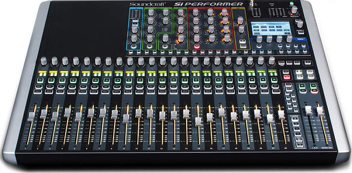 Soundcraft Si Performer 2 цифровой микшер, 24 мик/лин XLR входа, 16 XLR выходов, 22 фэйдера в одном
