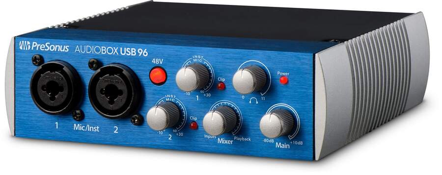 PreSonus AudioBox USB 96 аудио/MIDI интерфейс 2х2 для РС или МАС 24бит/96кГц, ПО Studio One Artist
