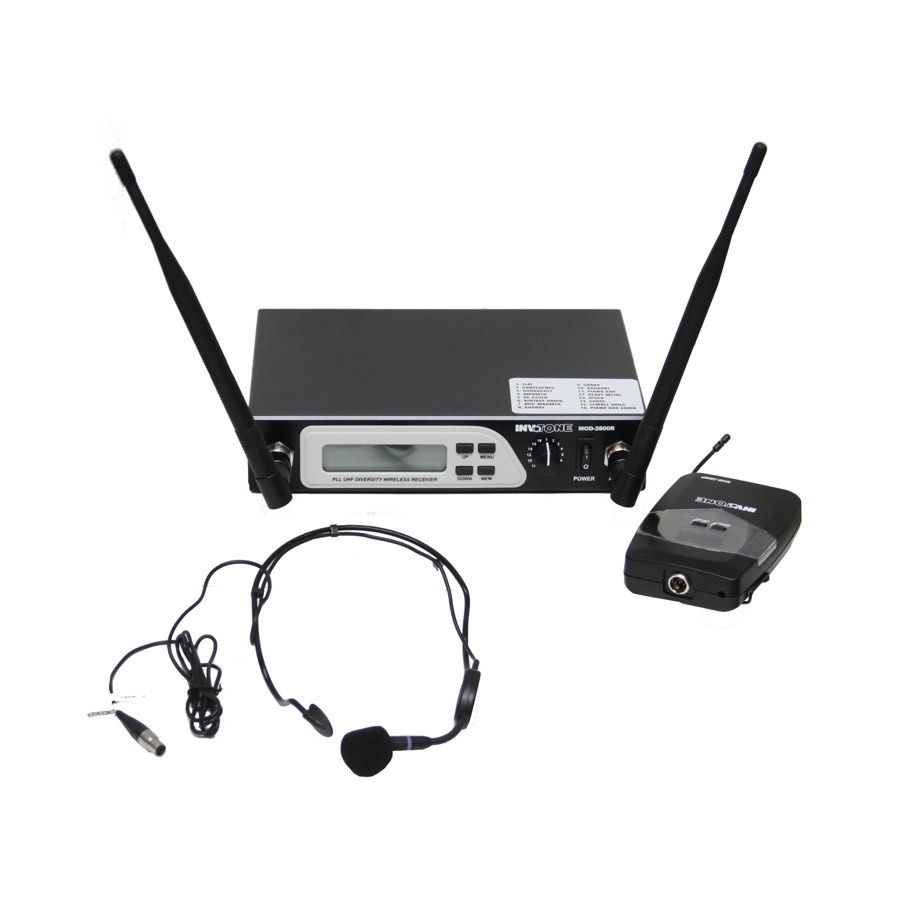 INVOTONE MOD2800HS - двухантенная головная радиосистема с DSP, UHF 710-726 МГц, с/ш >90дБ