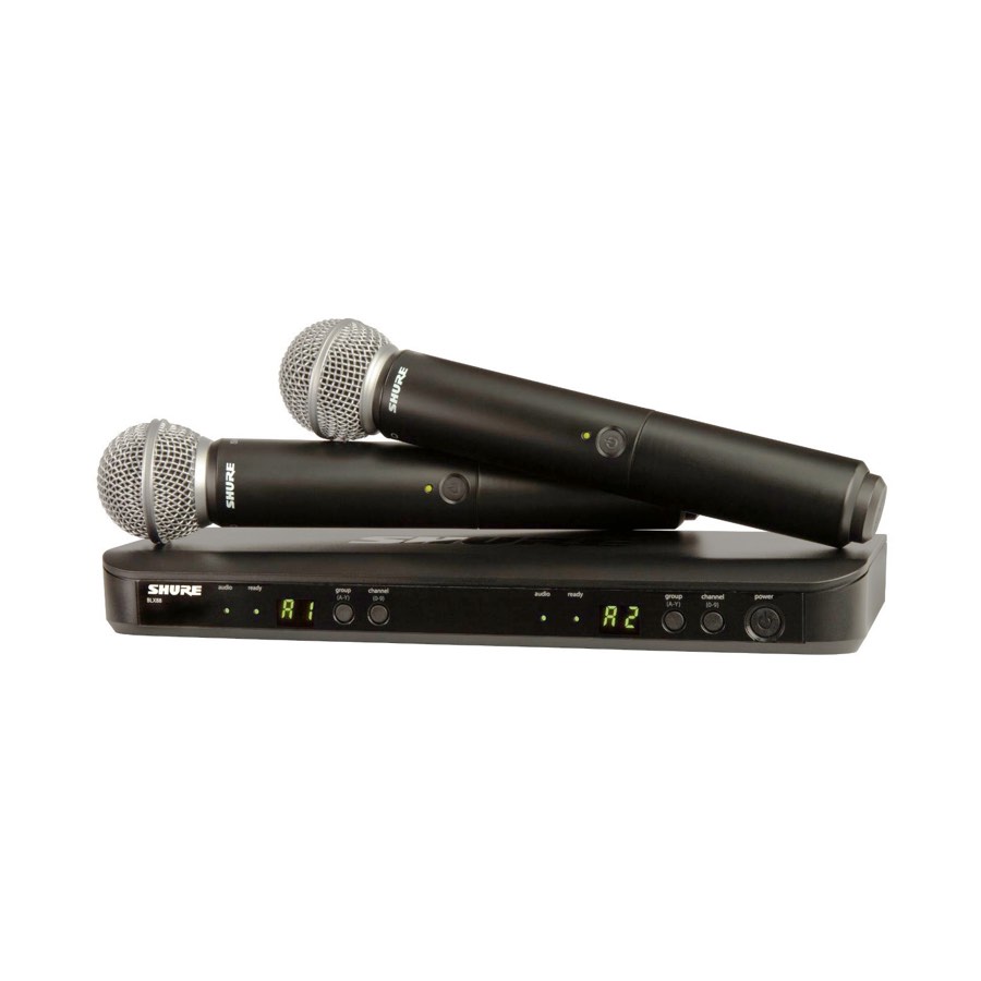 SHURE BLX288E/PG58 M17 662-686 MHz двухканальная радиосистема с двумя ручными передатчиками PG58