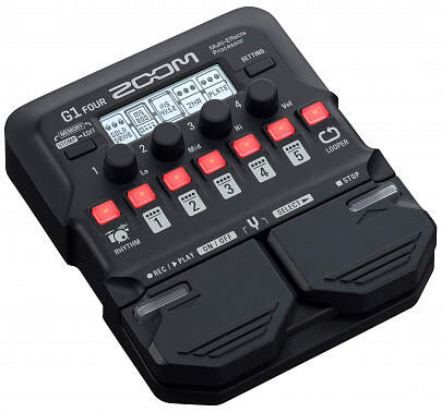 Zoom G1 FOUR гитарный процессор мультиэффектов, работает с Guitar Lab