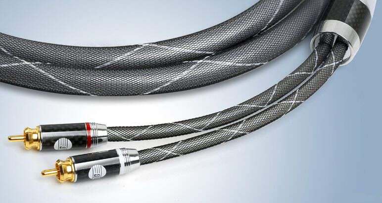 JIB HC-010-2.0 м Stereo Plug to 2RCAс нейлоновой оплеткой, позолоченный коннектор 24К, наружный диам
