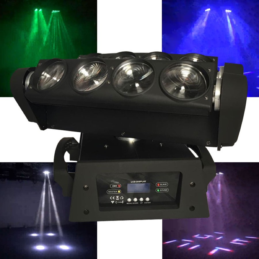 VEX-BMS08 8*10W SPIDER LED RGBW MOVING HEAD STAGE LIGHT