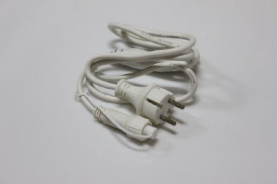 Rubber POWER CABLE-WH, Силовой шнур для гирлянд Бахрома (LED-RPLR-160-4.8M/LED-RPLR-160-4.8M FLASH)