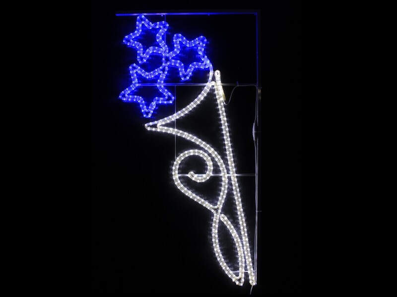 FLESI-LED-KN 003-240V-W/B (LED 3STAR PATTERN MOTIF) производство (РФ) 150х78см