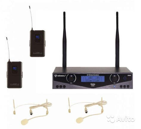 Radiowave UHS-802S радиосистема с 2 головными микрофонами с выборной частотой телесного цвета