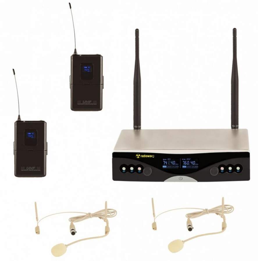 Radiowave UHS-402S радиосистема с 2 головными микрофонами телесного цвета