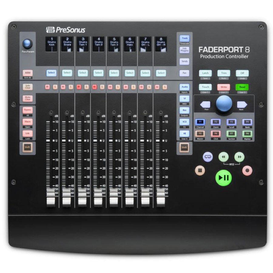 PreSonus FaderPort 8 USB-контроллер, 100мм мотор. фейдеры, подержка программ Studio One, ProTools(HU