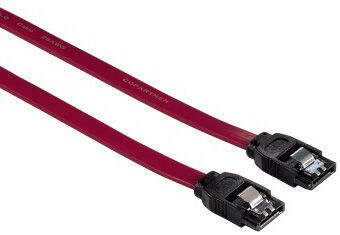 Кабель SATA III HAMA 54575, SATA (прямой) - SATA (прямой), 0.6м, блистер, красный [00054575]