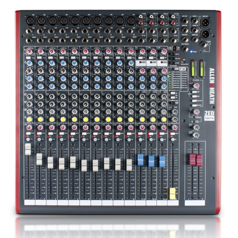 Allen&Heath ZED16FX (X)  Микшер.10мик.3стер,FX,4 AUX,USB I/O,EQ 